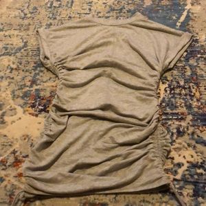 Fashion Nova gray short sleeved drawstring dress